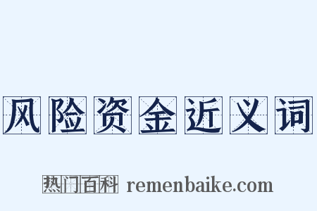 风险资金近义词是什么意思的图片